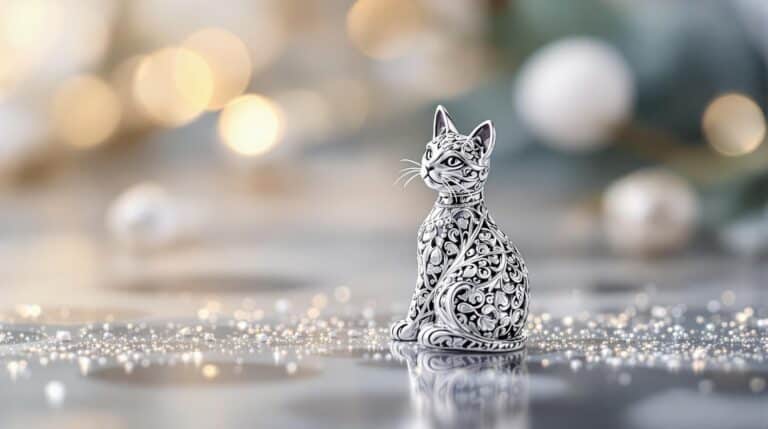 silver cat charm