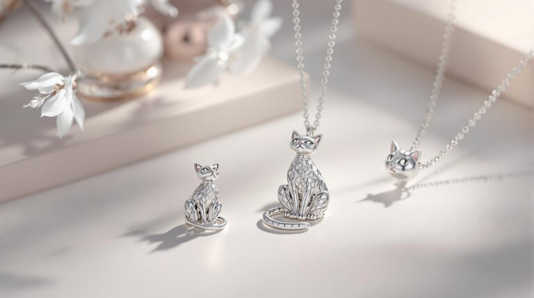 silver cat jewelry