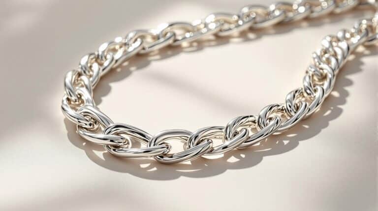 silver chain necklace price