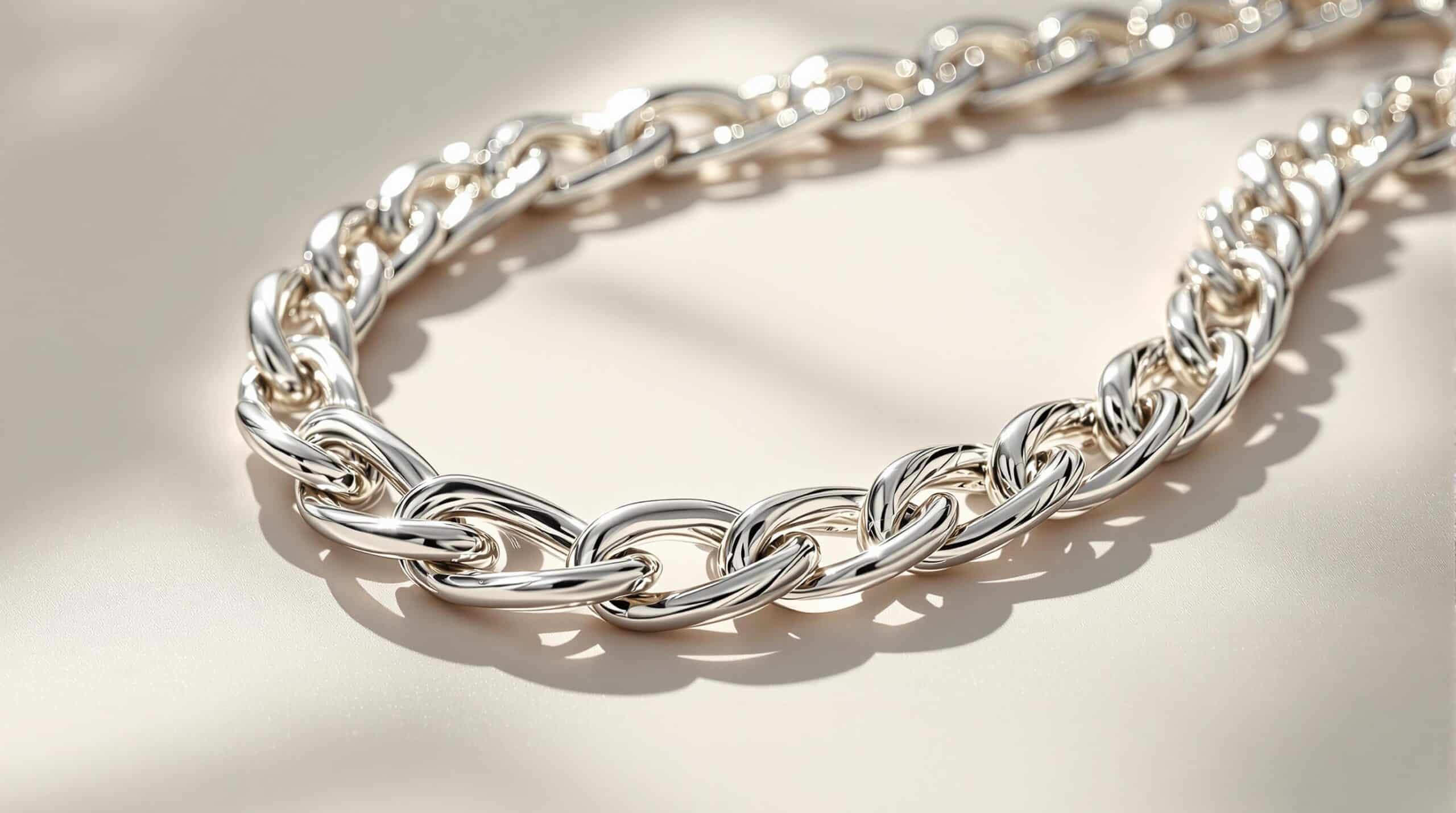 silver chain necklace price