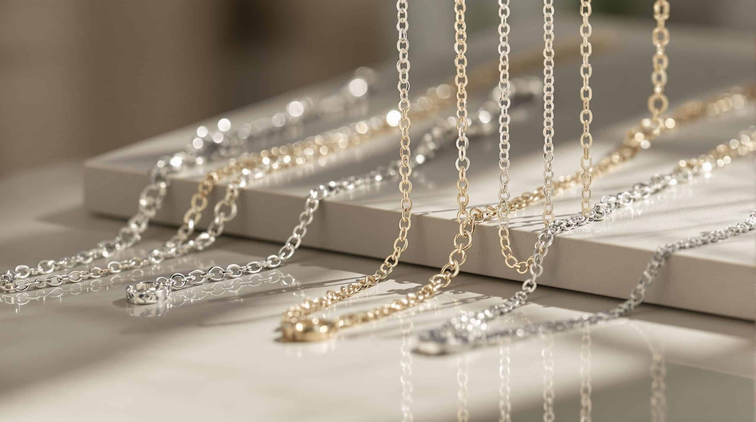 silver chain necklaces for women