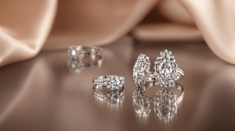 silver earrings rings