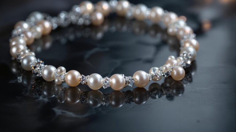 silver freshwater pearl necklace
