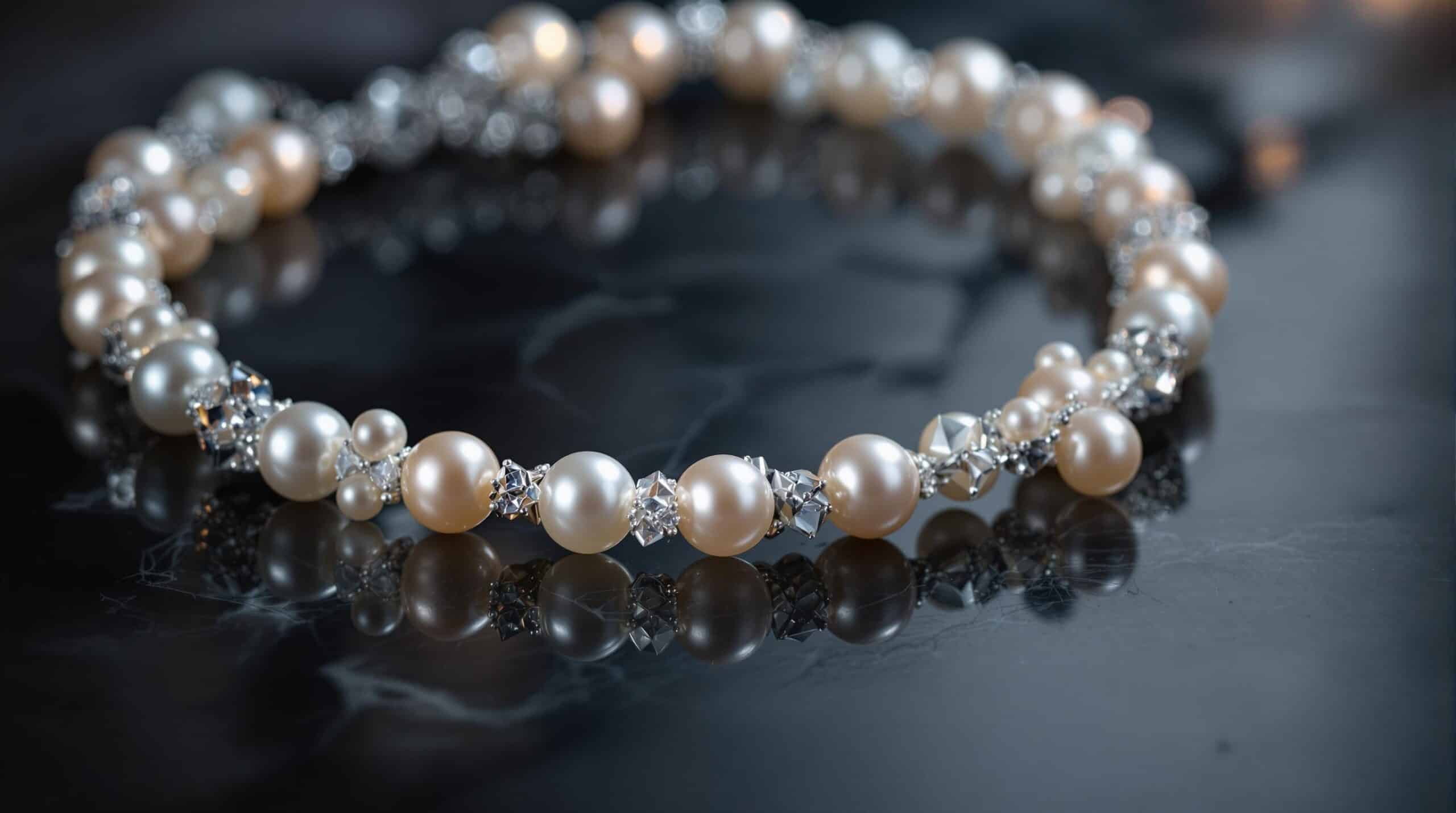 silver freshwater pearl necklace