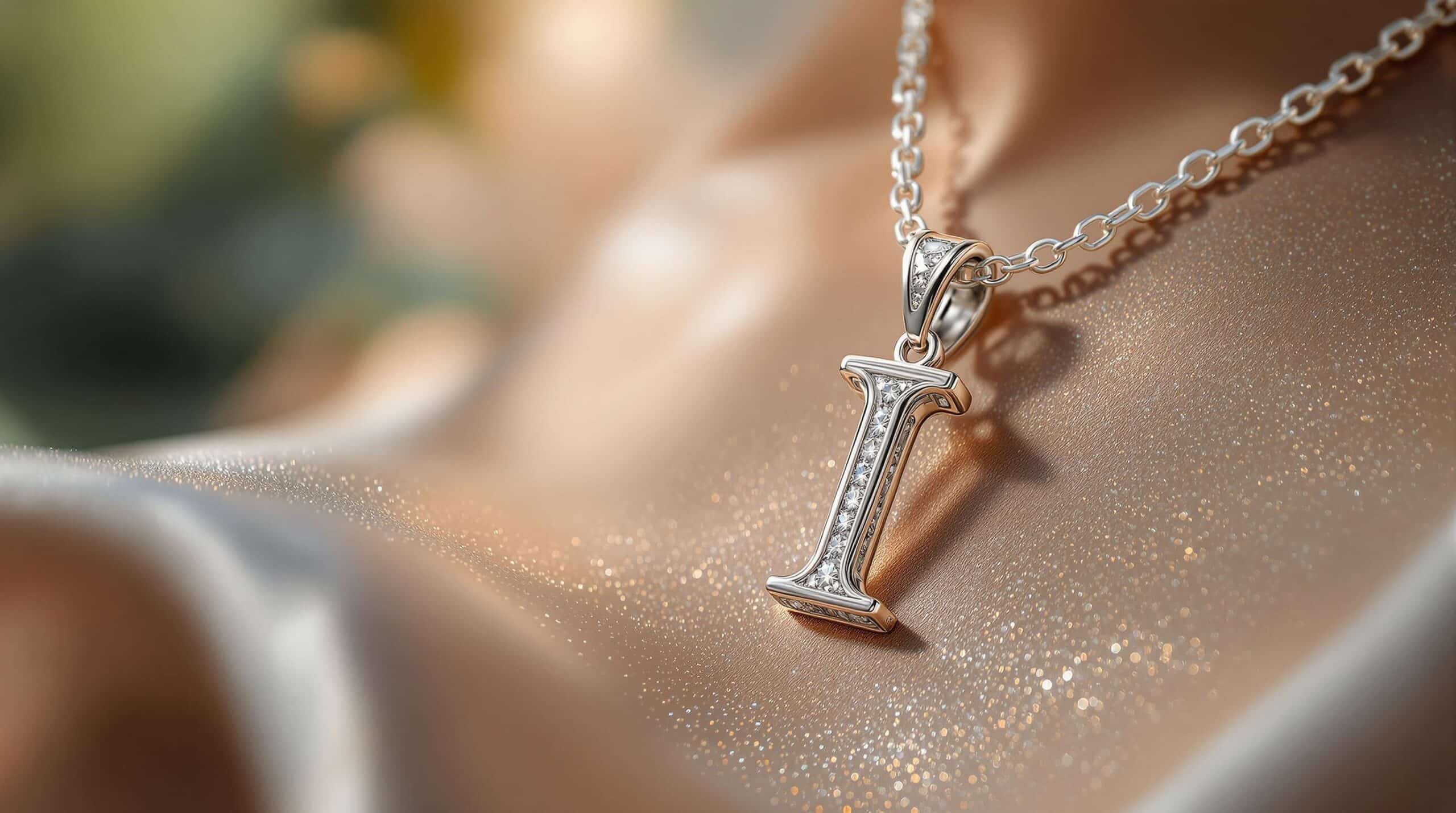 silver i necklace
