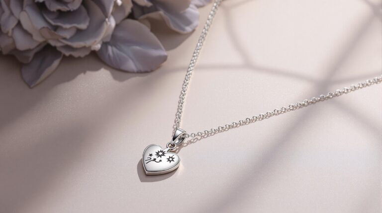 silver neck chain with pendant