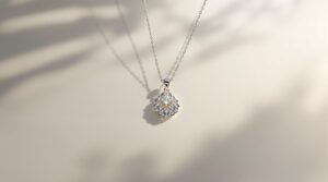 silver necklace gold pendant