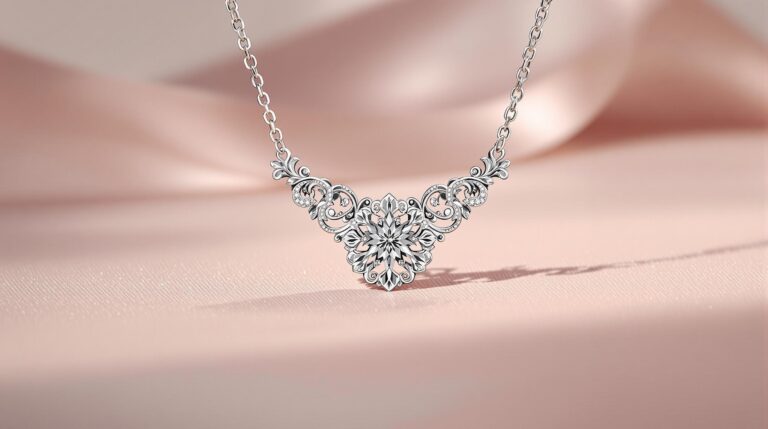 silver necklace real