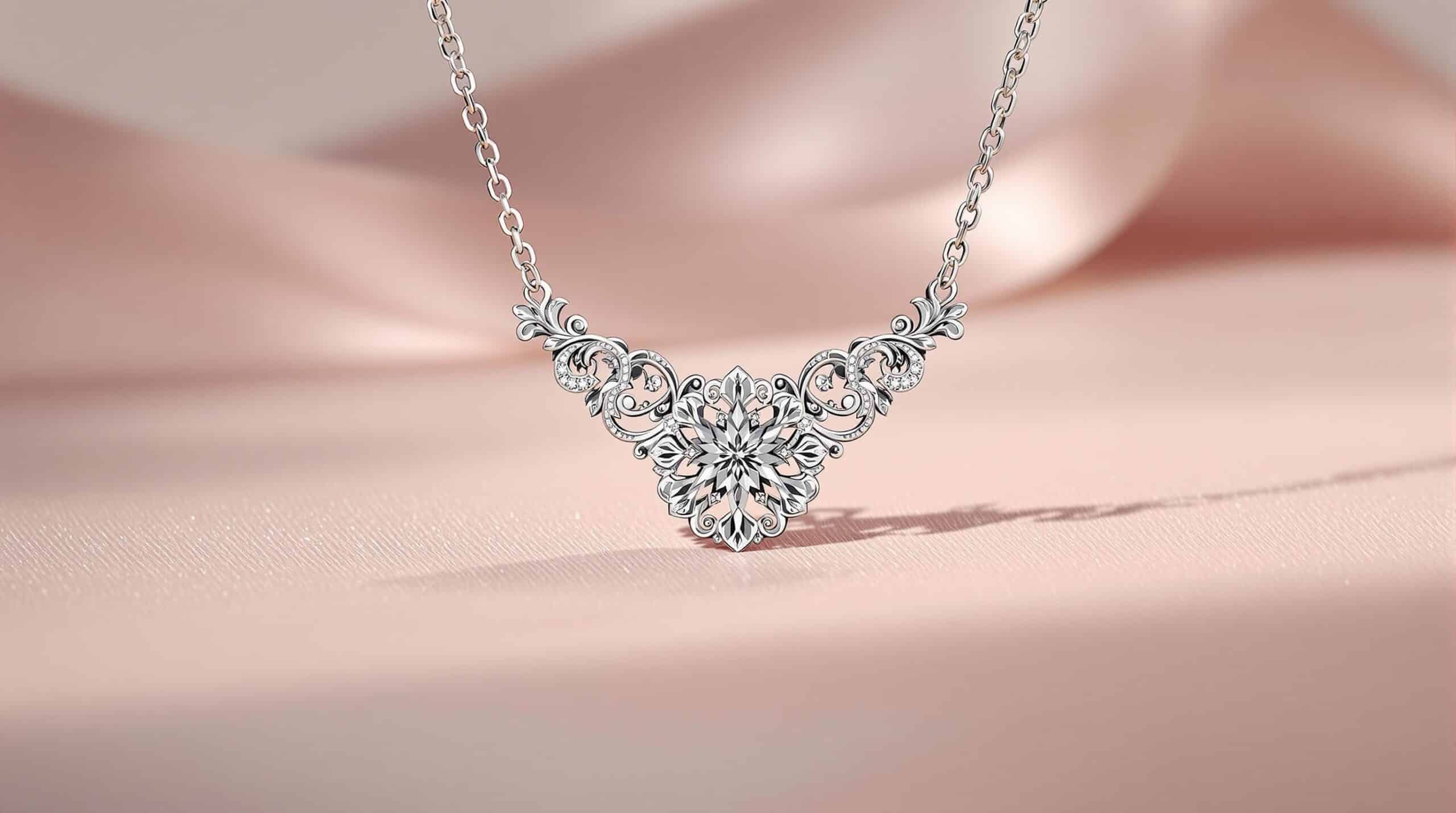 silver necklace real