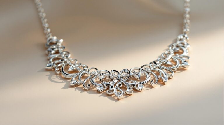 silver necklace unique