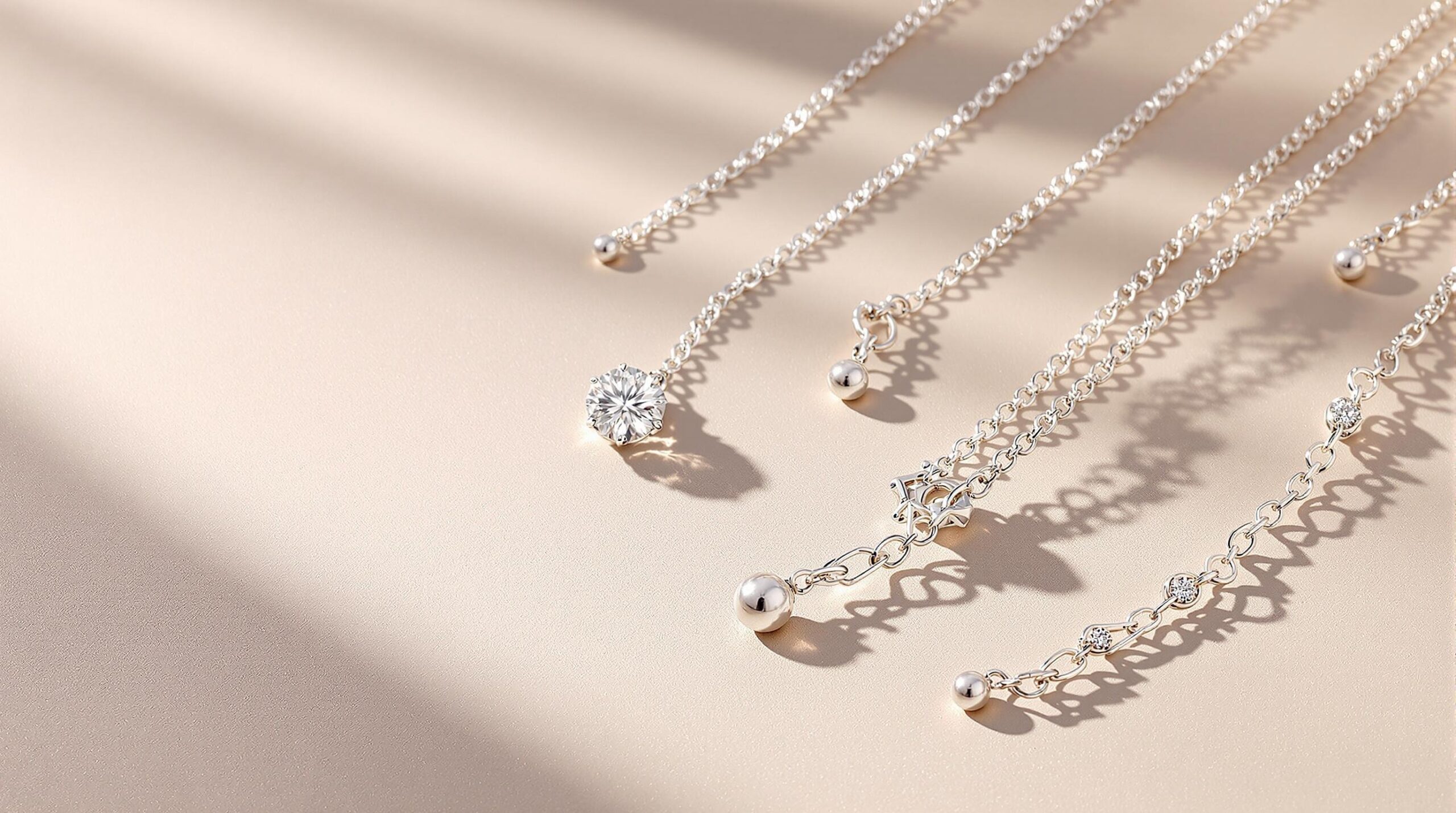 silver necklaces and bracelets