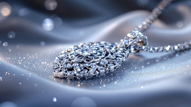 silver pendant chain necklace