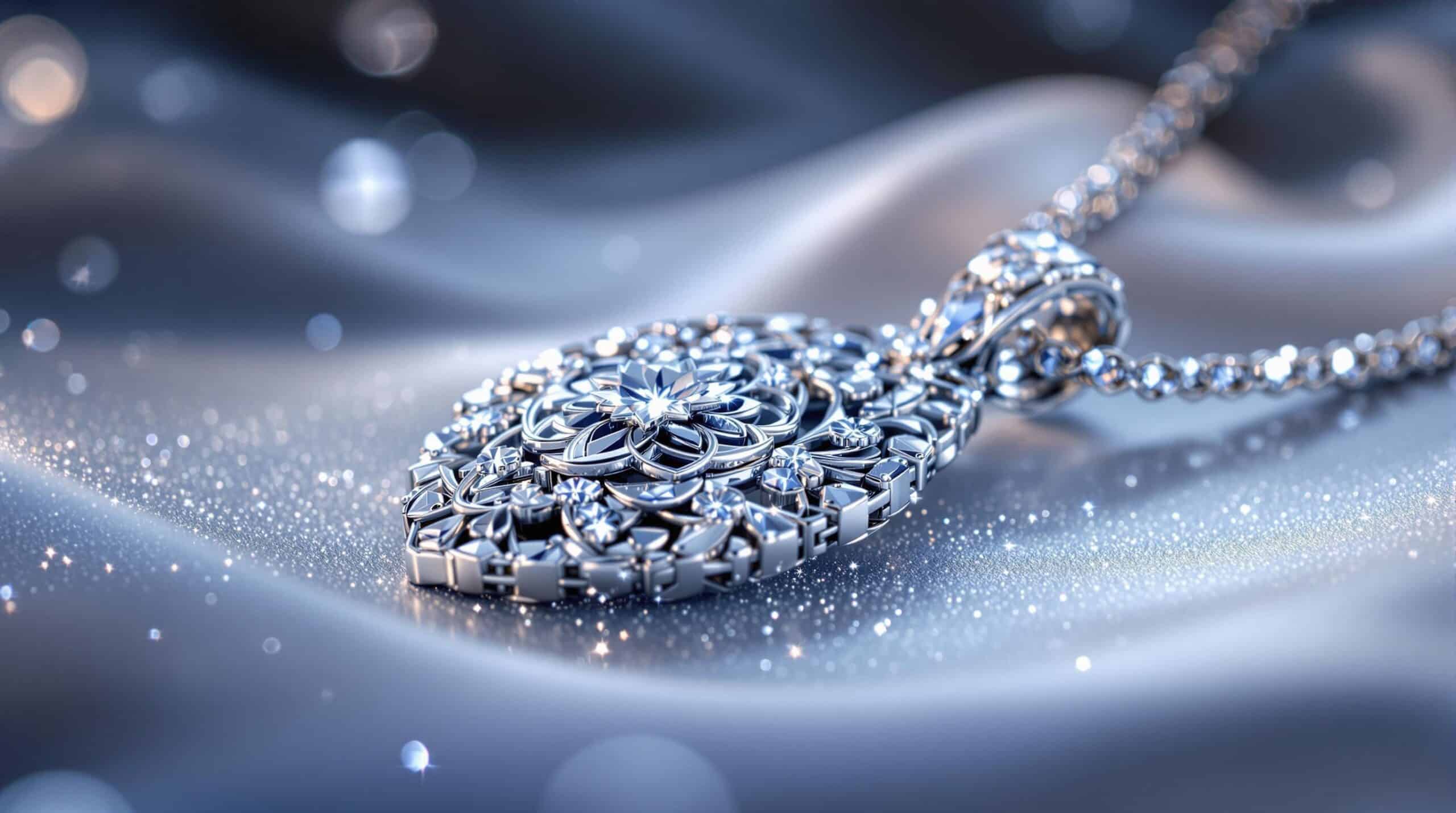 silver pendant chain necklace