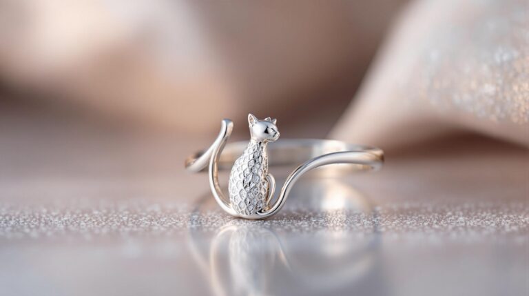 silver ring cat