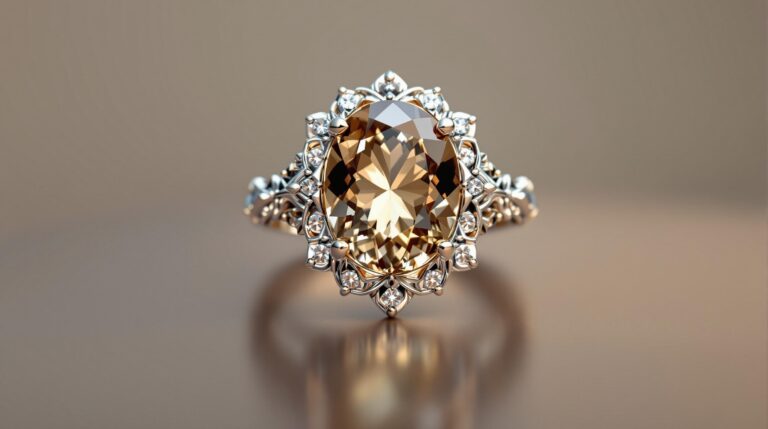 silver ring topaz