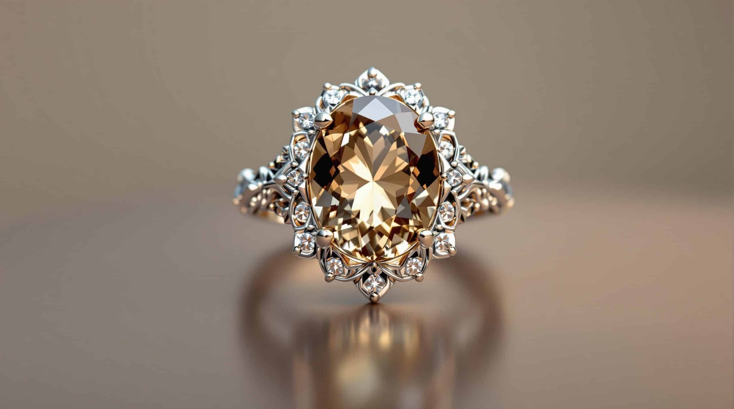 silver ring topaz