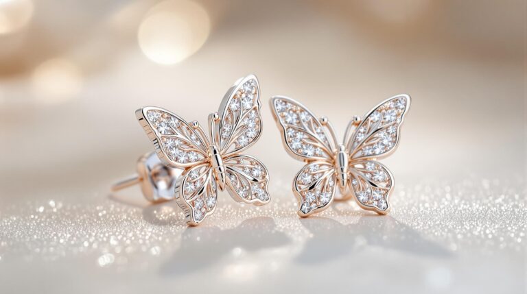 sterling butterfly earrings