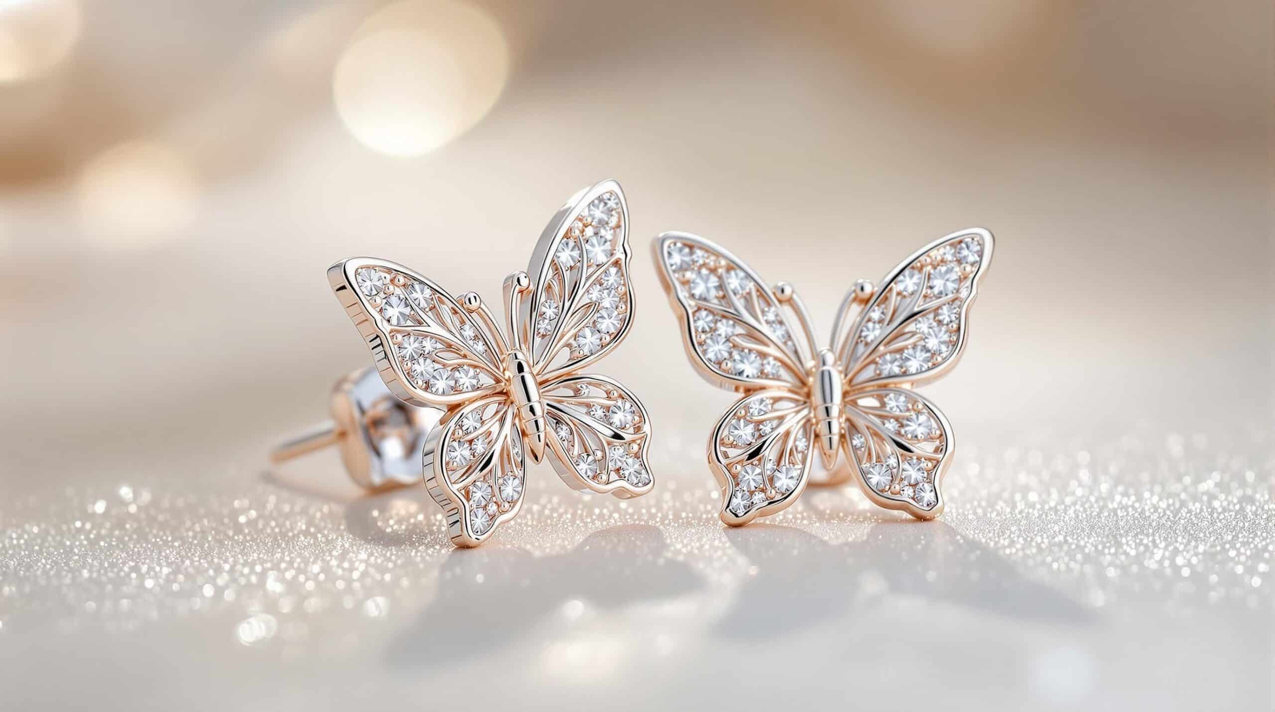 sterling butterfly earrings