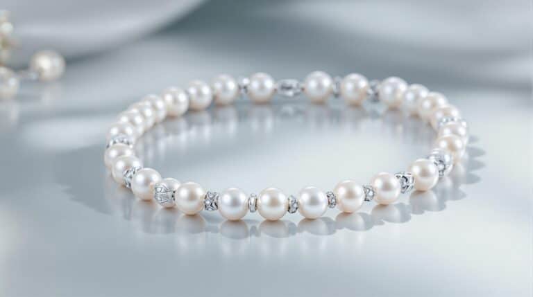 sterling silver and freshwater pearl necklace