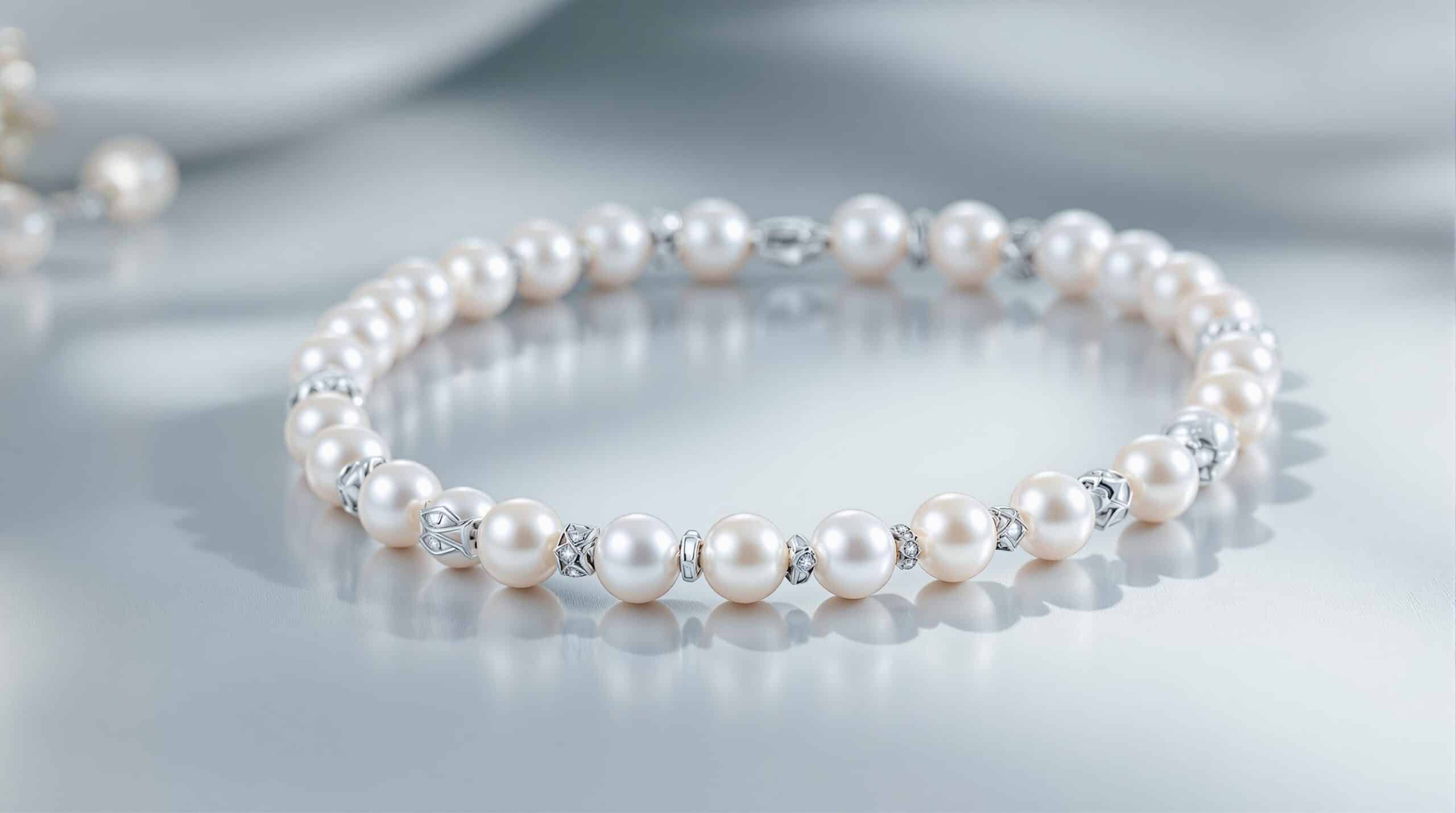 sterling silver and freshwater pearl necklace
