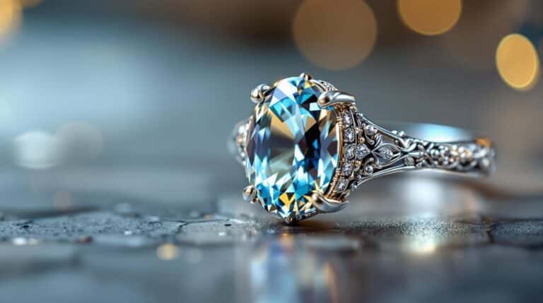 sterling silver and topaz ring