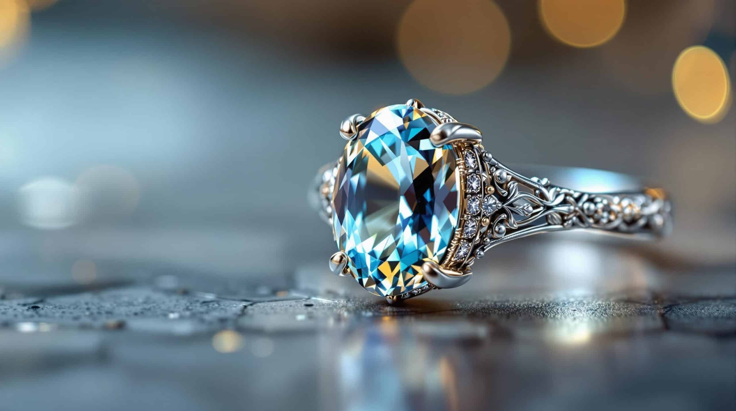 sterling silver and topaz ring