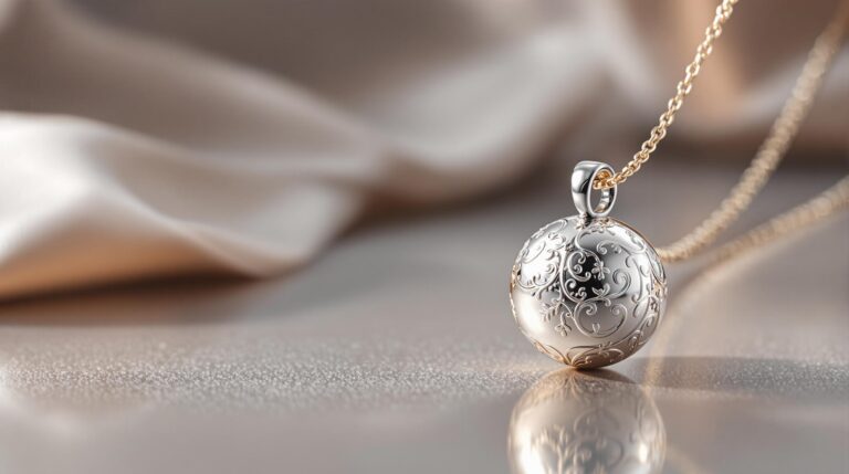 sterling silver ball pendant