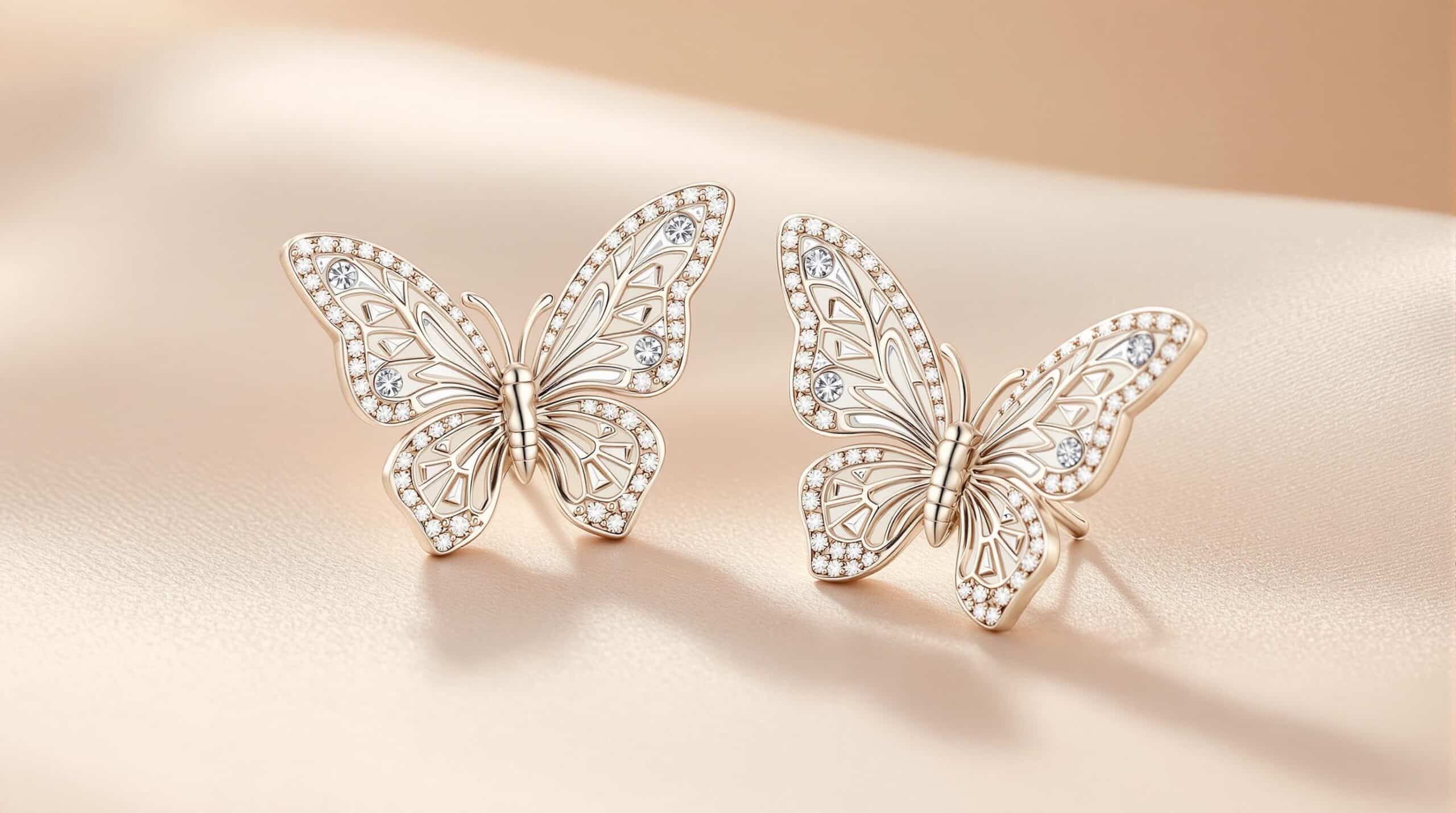 sterling silver butterfly studs