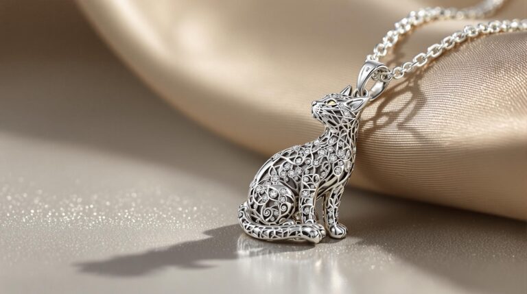 sterling silver cat