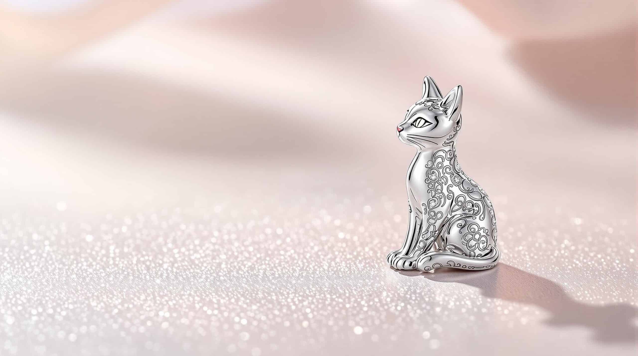 sterling silver cat charms for bracelets
