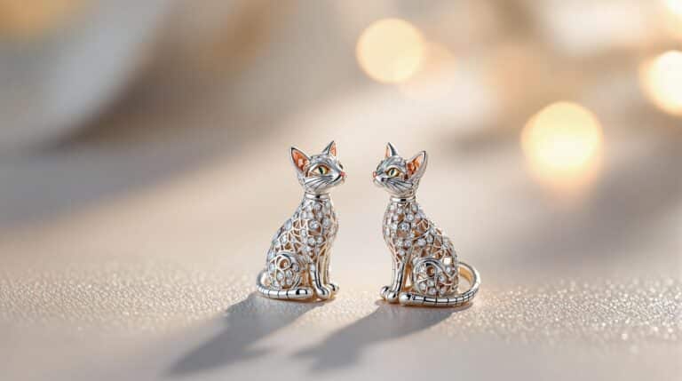 sterling silver cat earrings australia