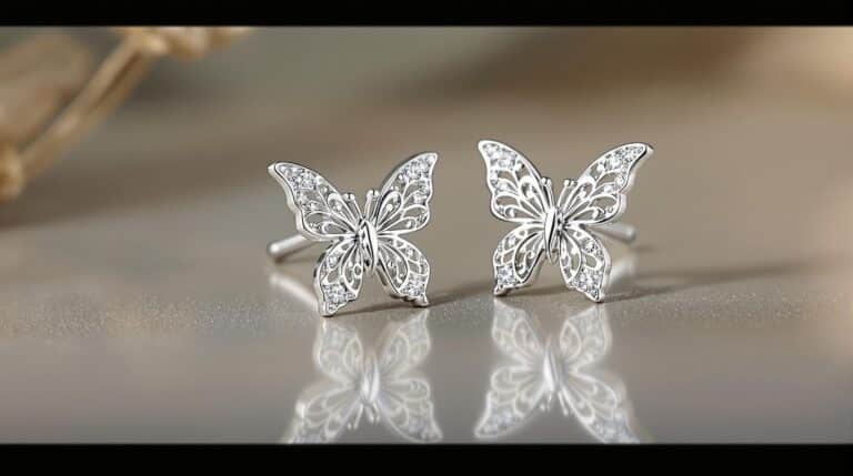 stud butterfly earrings