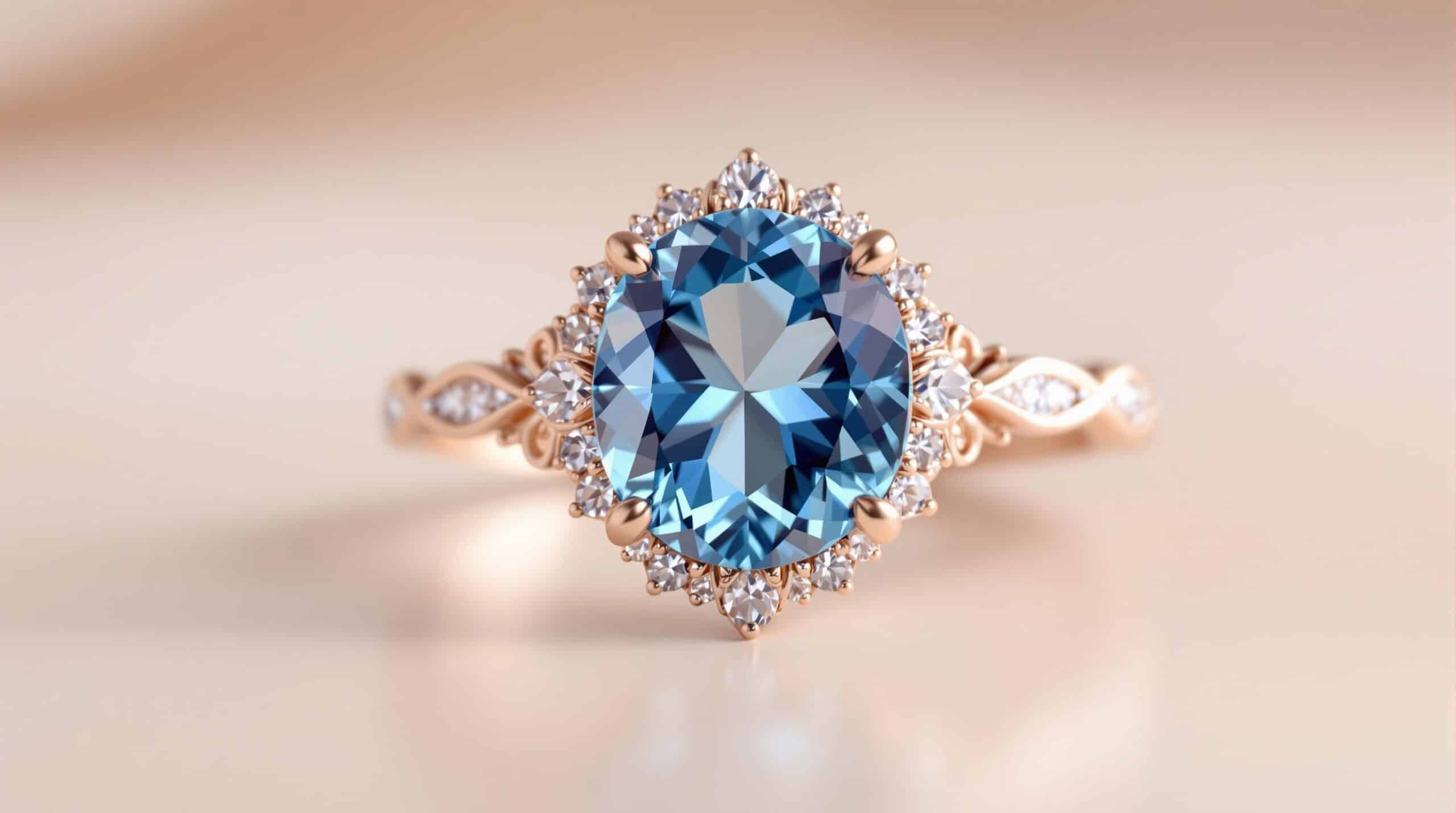 swiss blue topaz ring