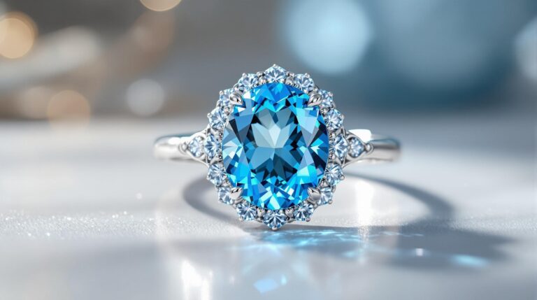 swiss blue topaz ring sterling silver