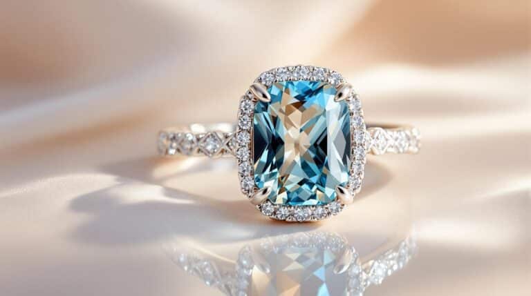 topaz and silver ring